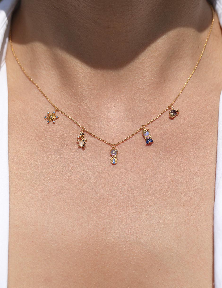 Collar frozen Disney de baño de oro 18 K 2