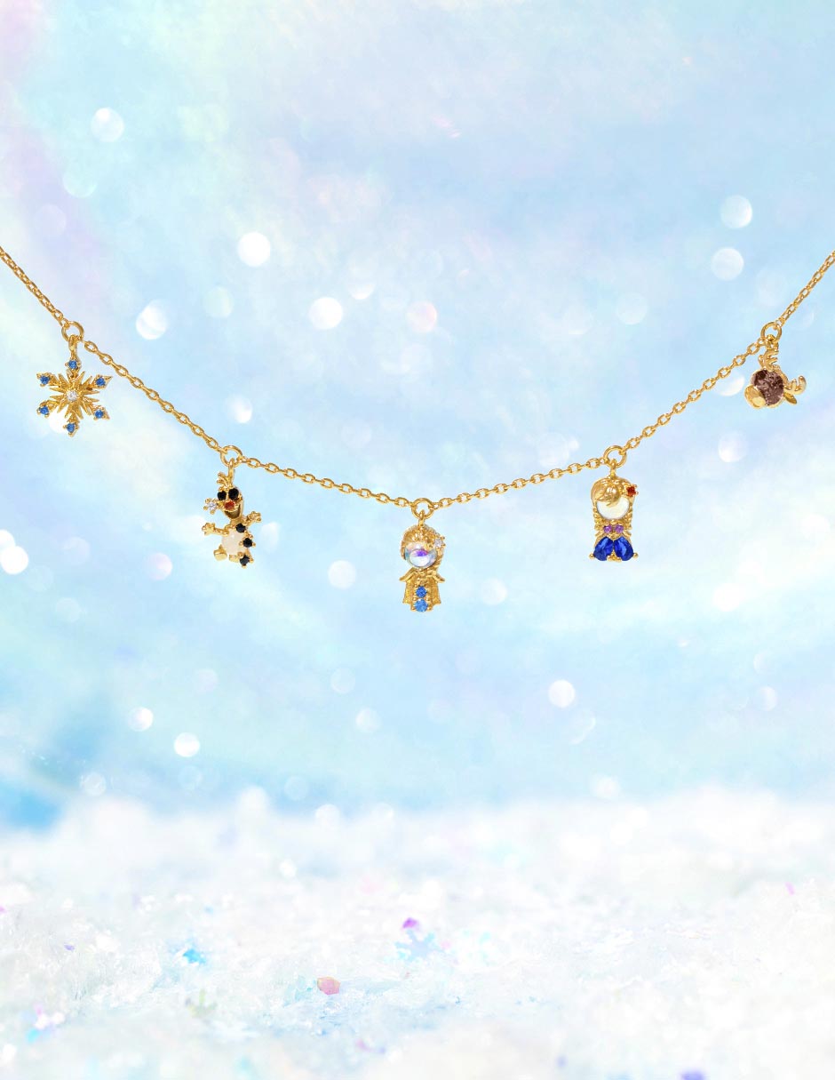 Collar frozen Disney de baño de oro 18 K 3