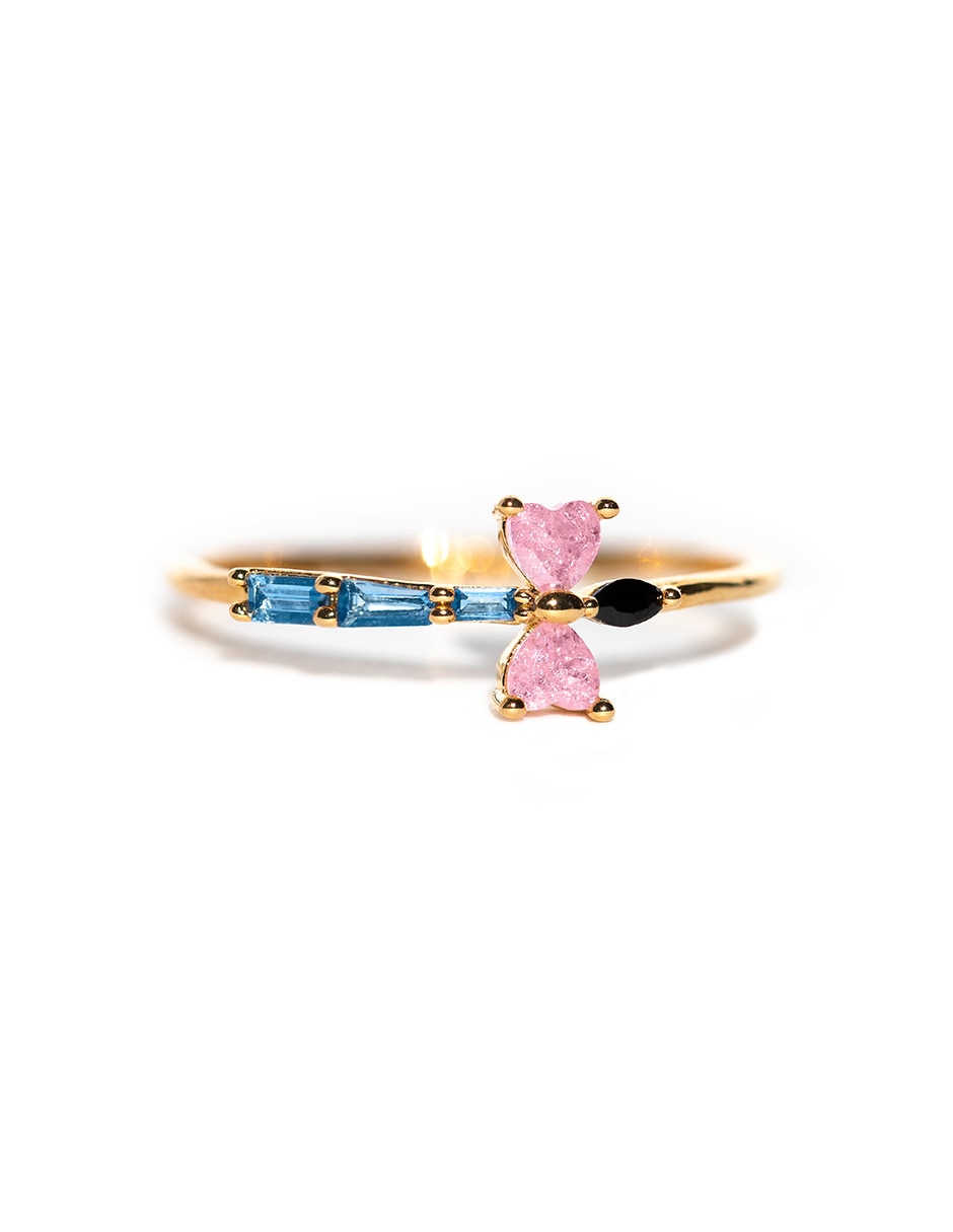 Anillo Disney zirconia cúbica chapa de oro