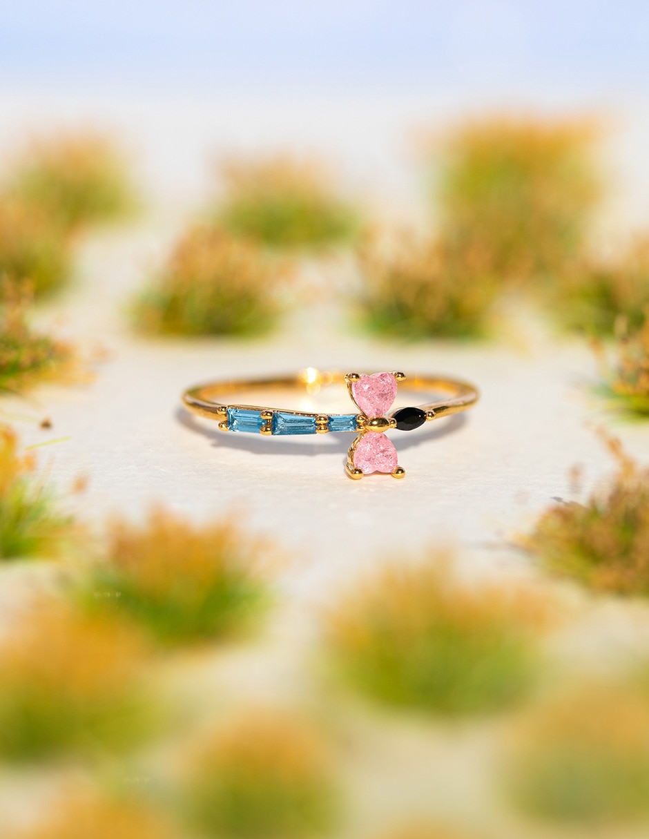 Anillo Disney zirconia cúbica chapa de oro 3