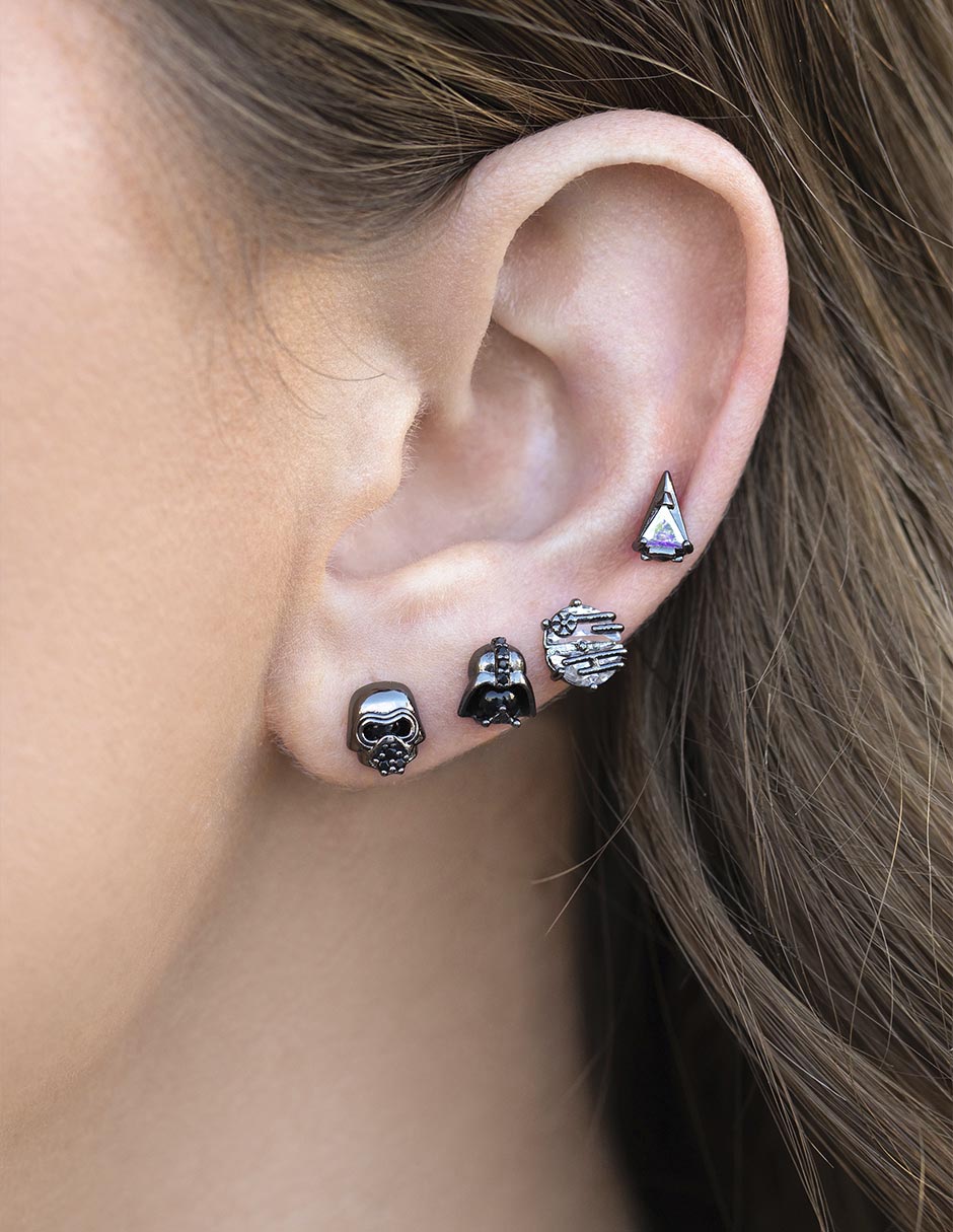 Set ear cuff Star Wars 18 k con acabado chapa de oro zirconia cúbica 2
