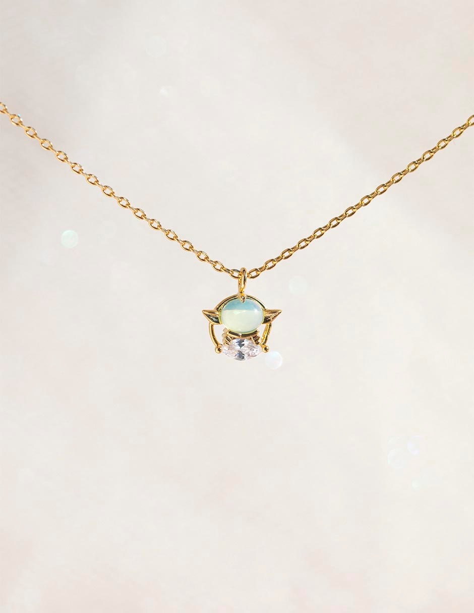 Collar con dije yoda Star Wars 18 K 3