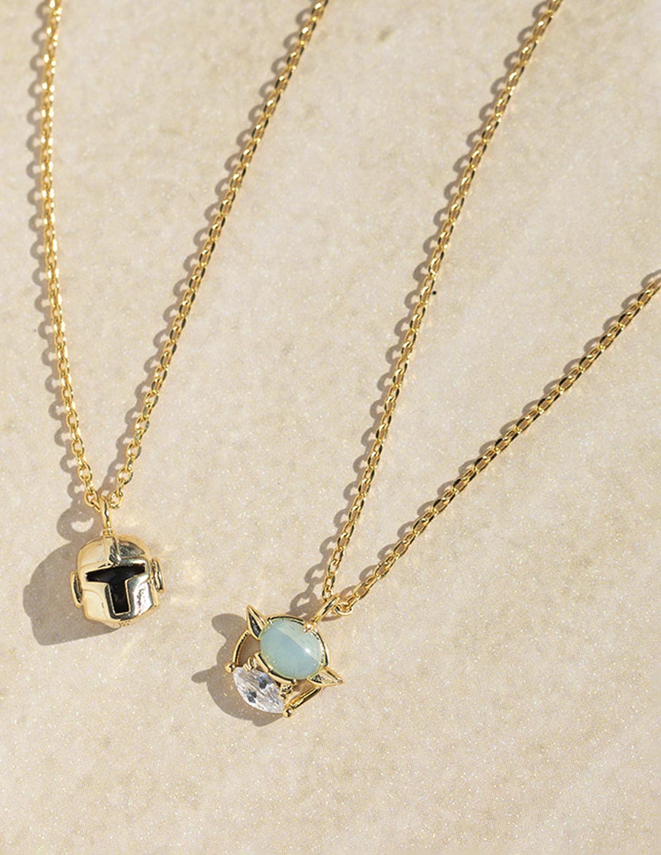 Collar con dije the mandalorian Star Wars 18 K 3