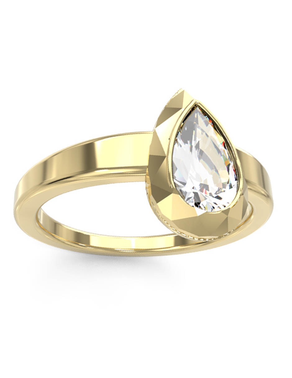 Anillo de gota 4G Light circonita brillante