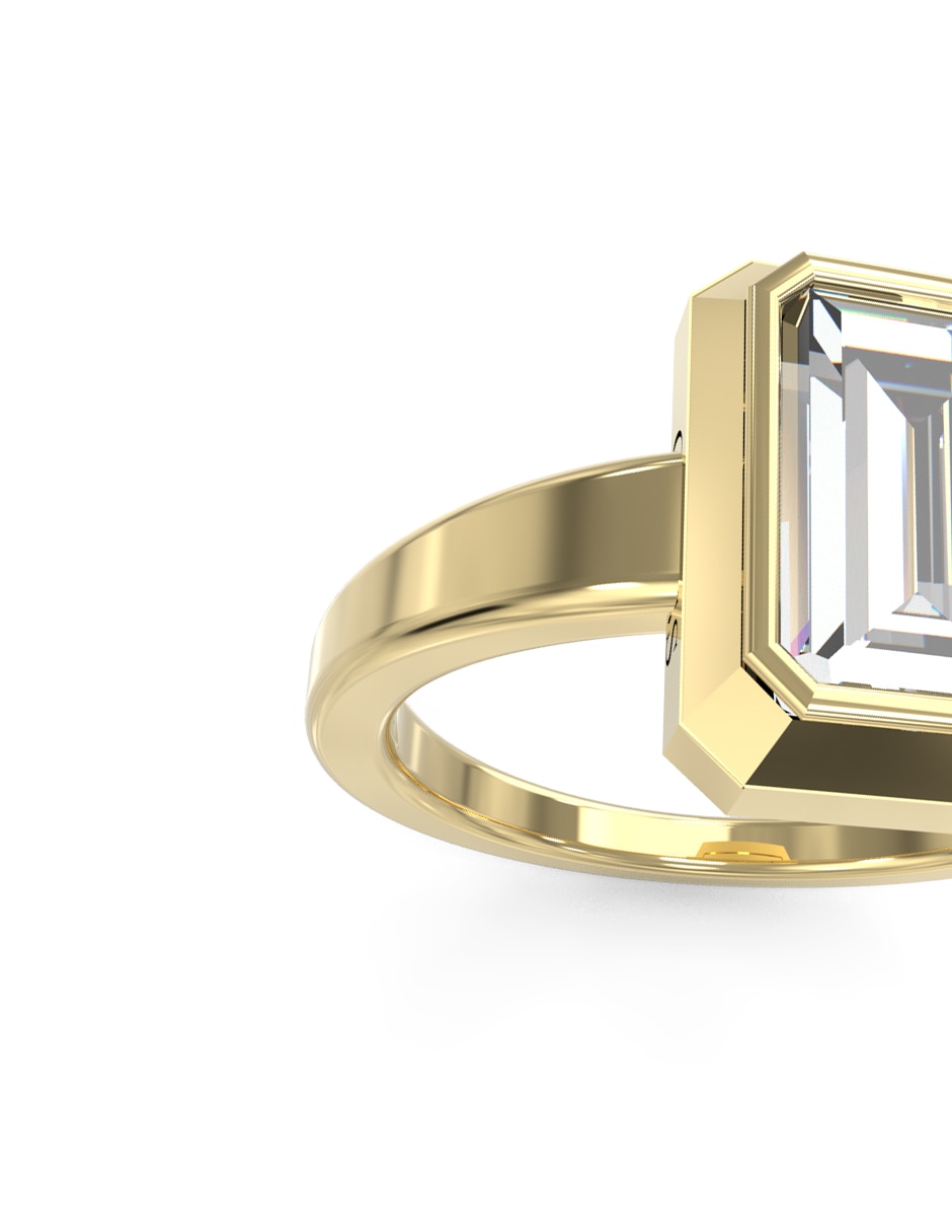Anillo rectangular 4G Light circonita brillante 3