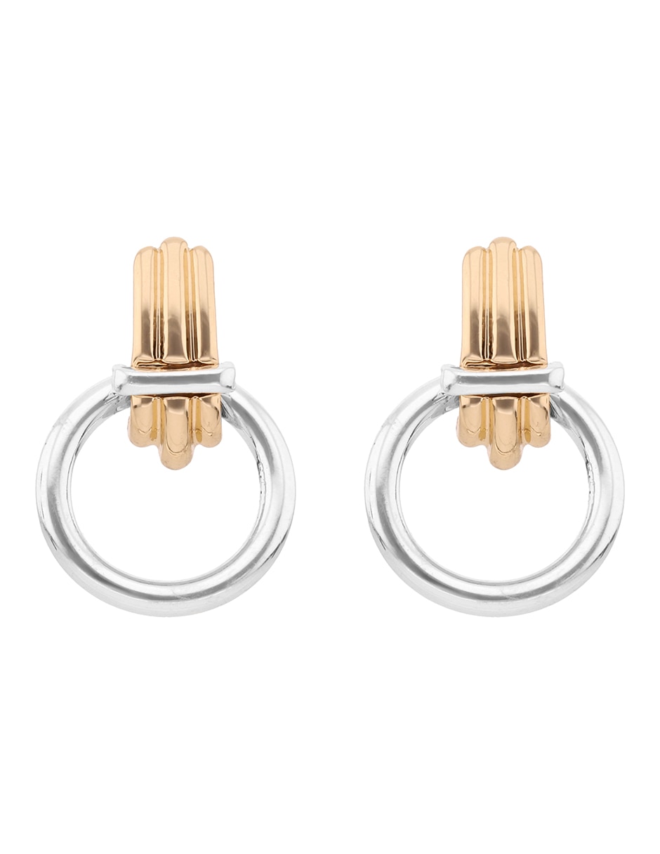 Aretes cortos Metal Crush acabado brillante Aretes cortos Metal Crush acabado brillante