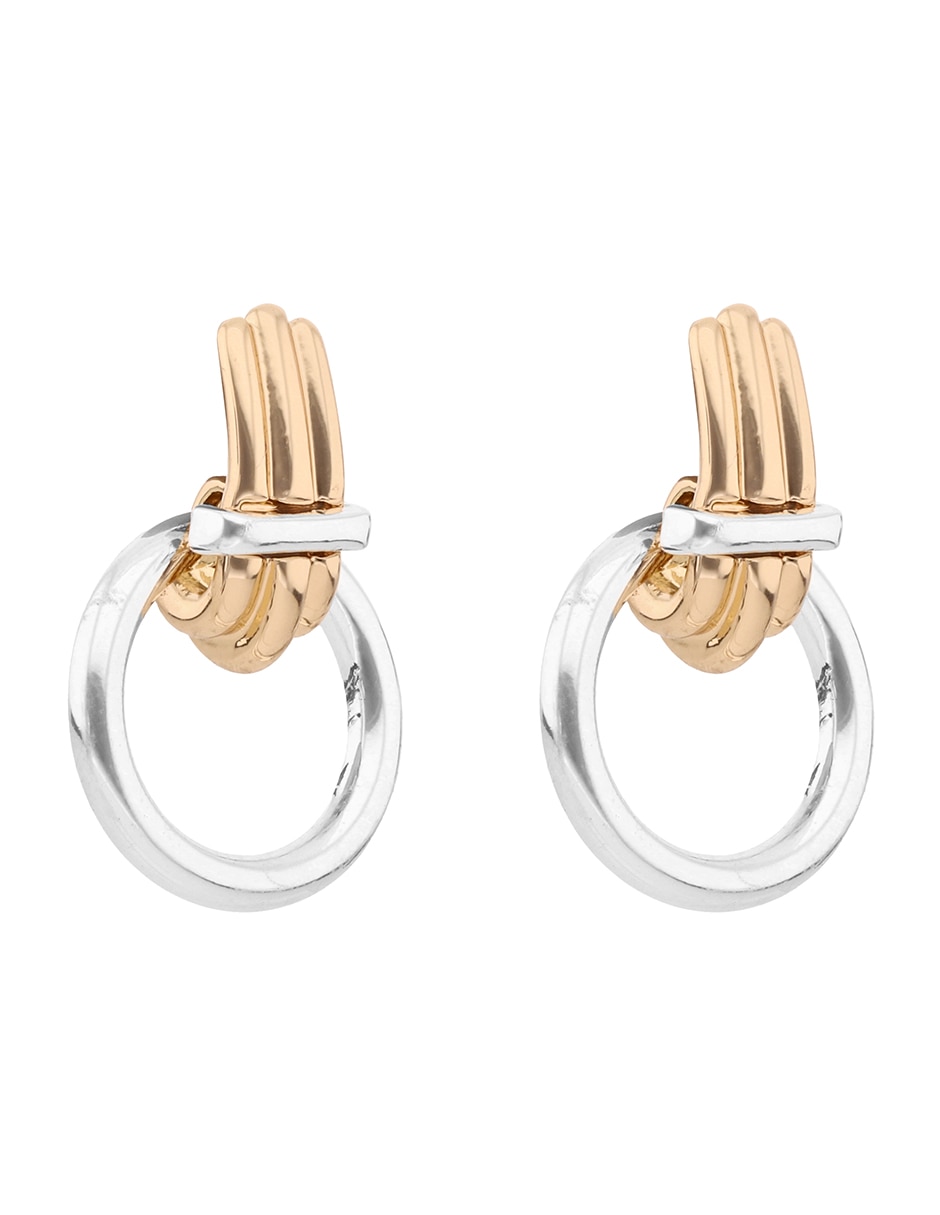 Aretes cortos Metal Crush acabado brillante 2