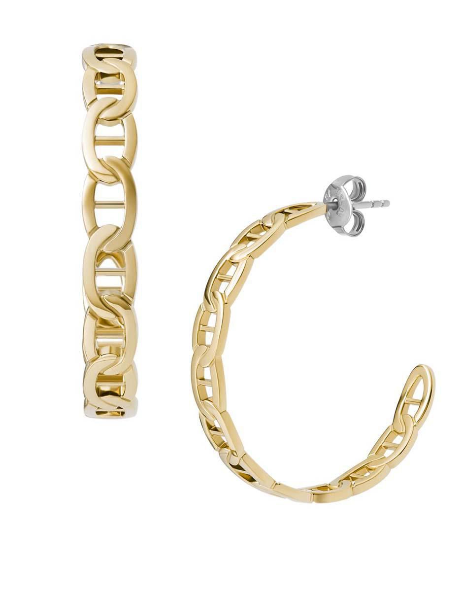 Aretes de aro circulares Heritage con acabado brillante 2