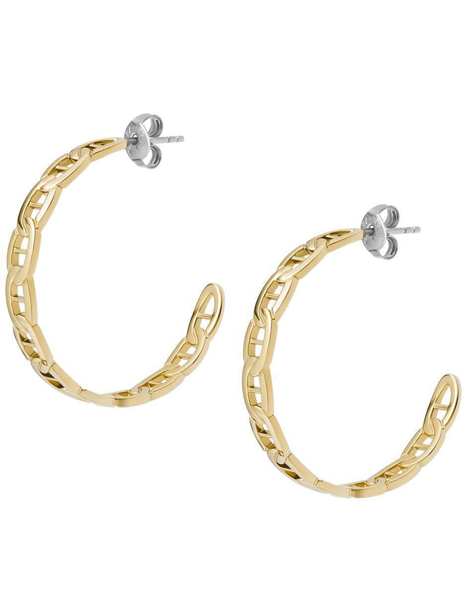 Aretes de aro circulares Heritage con acabado brillante 3