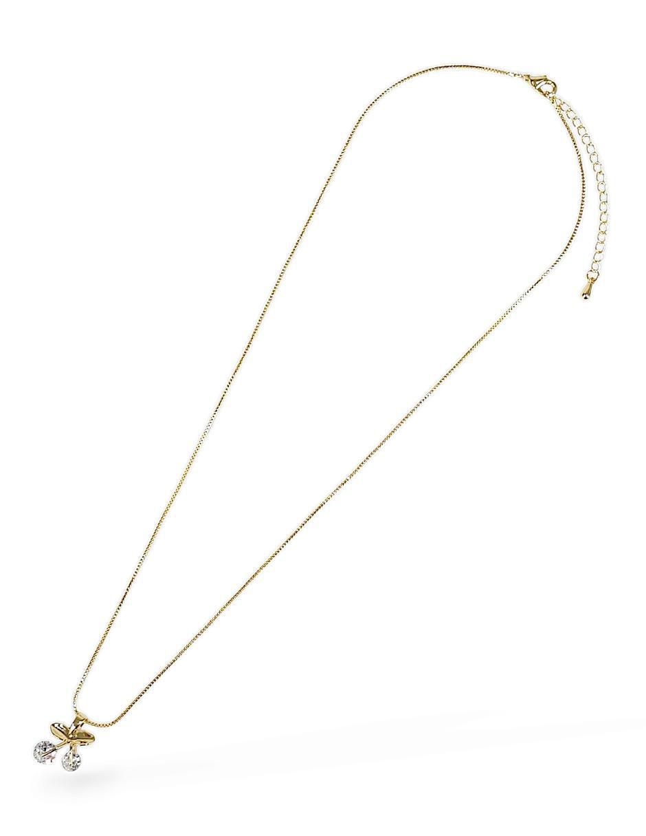 Aretes y collar baño de oro 18 k zirconia