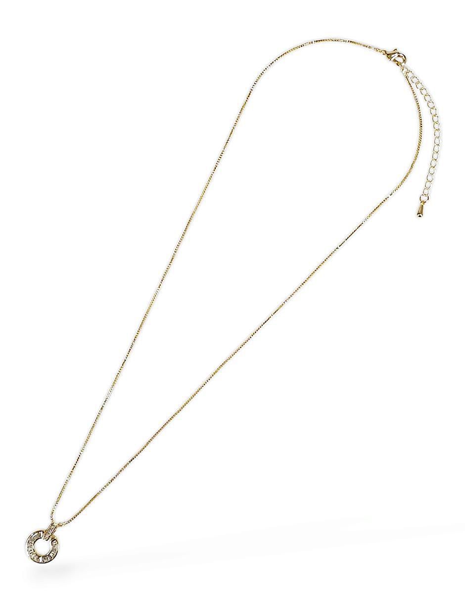 Aretes y collar baño de oro 18 k zirconia 2