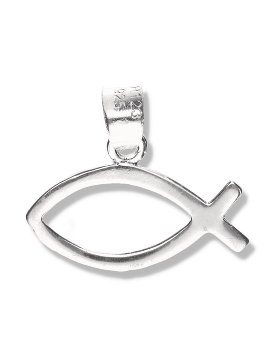 Dije de pez cristo de plata P 925