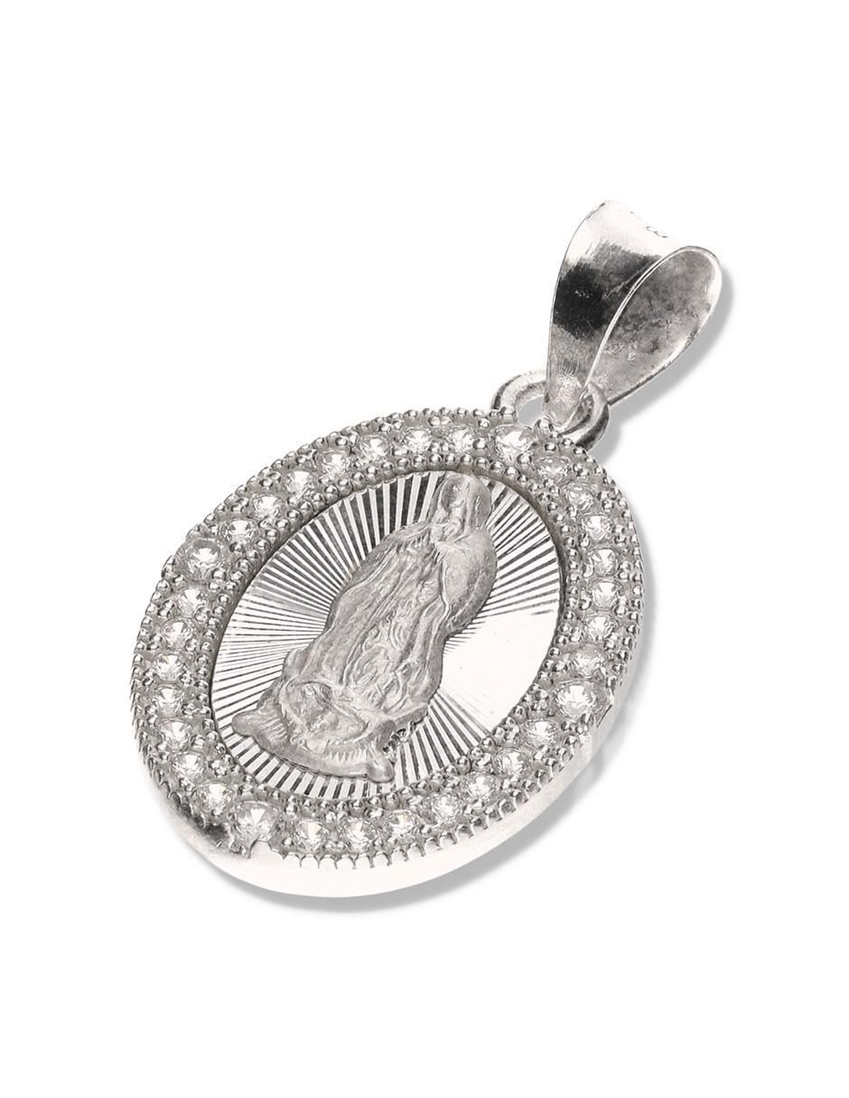Medalla ovalada virgen de guadalupe de plata P 925 2