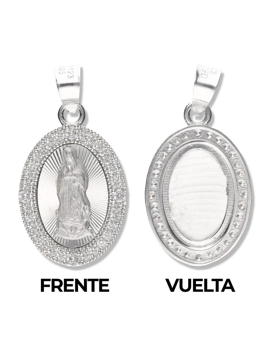 Medalla ovalada virgen de guadalupe de plata P 925 3