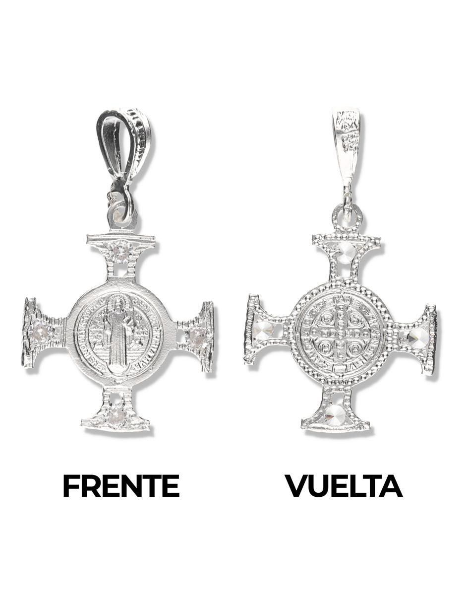 Medalla de cruz san benito de plata P 925 3