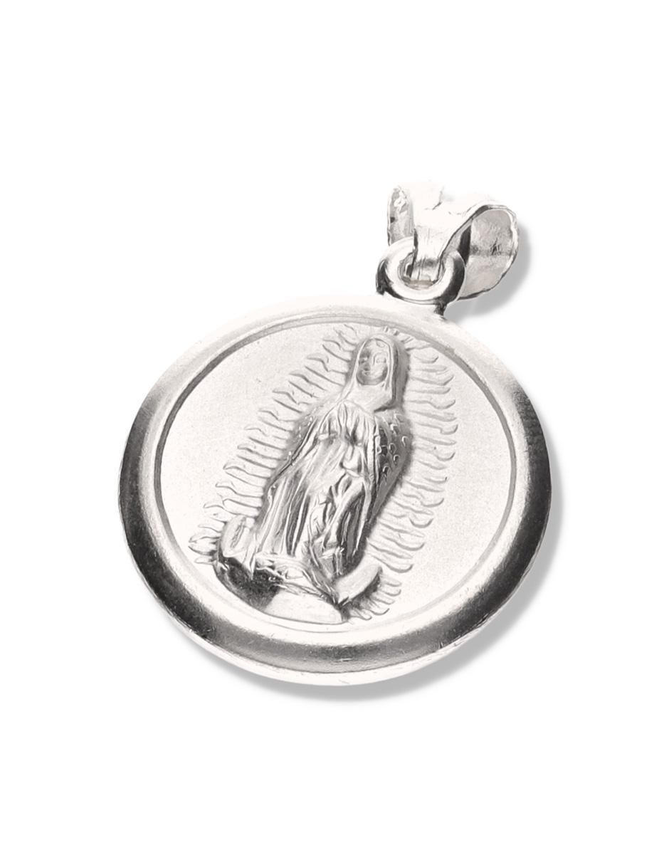 Medalla redonda virgen de guadalupe de plata P 925 2