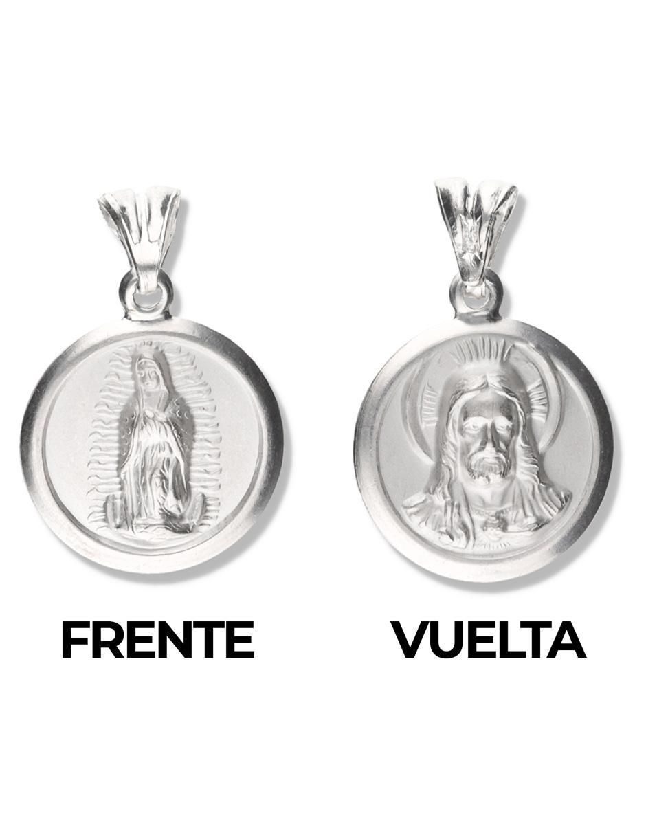 Medalla redonda virgen de guadalupe de plata P 925 3