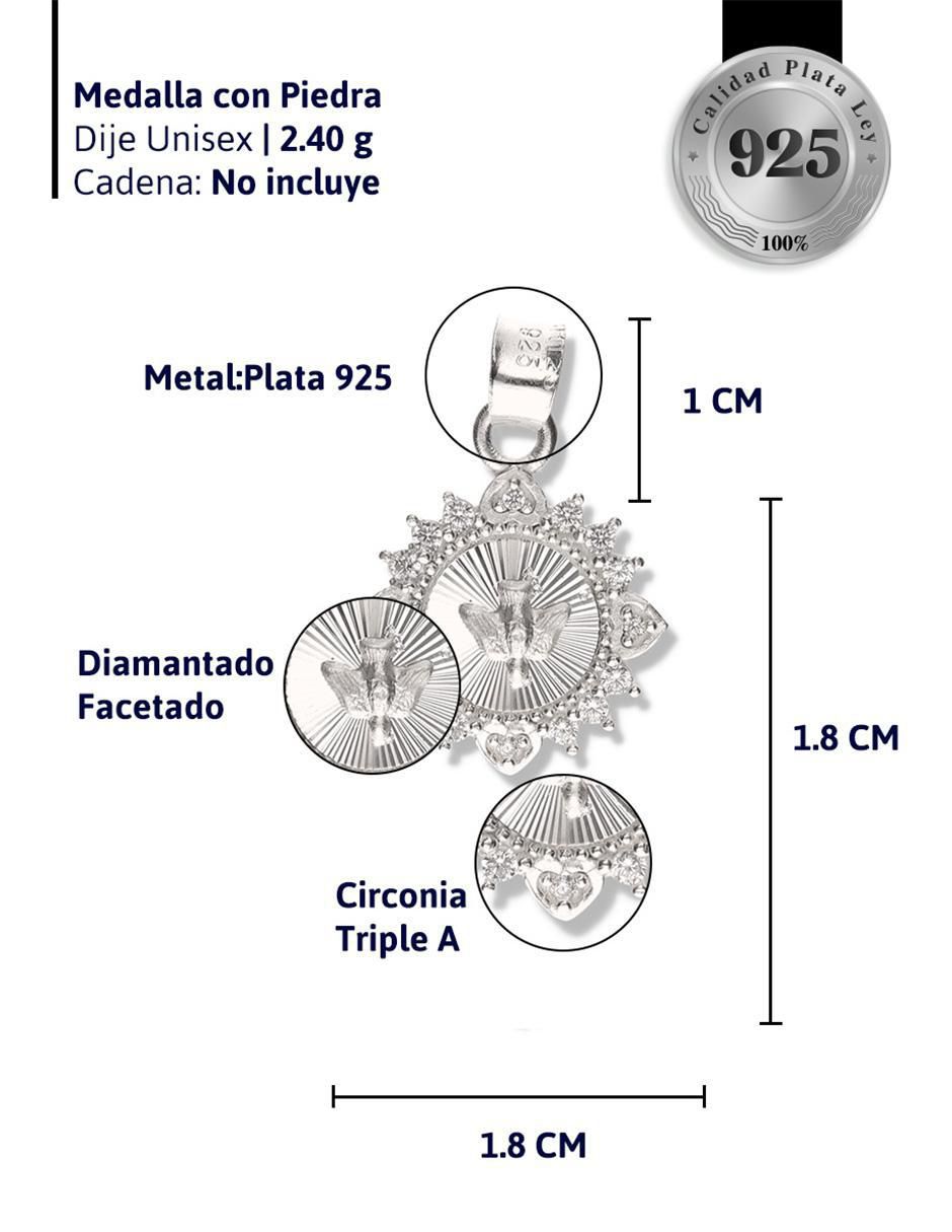 Medalla redonda cristo de plata P 925 4