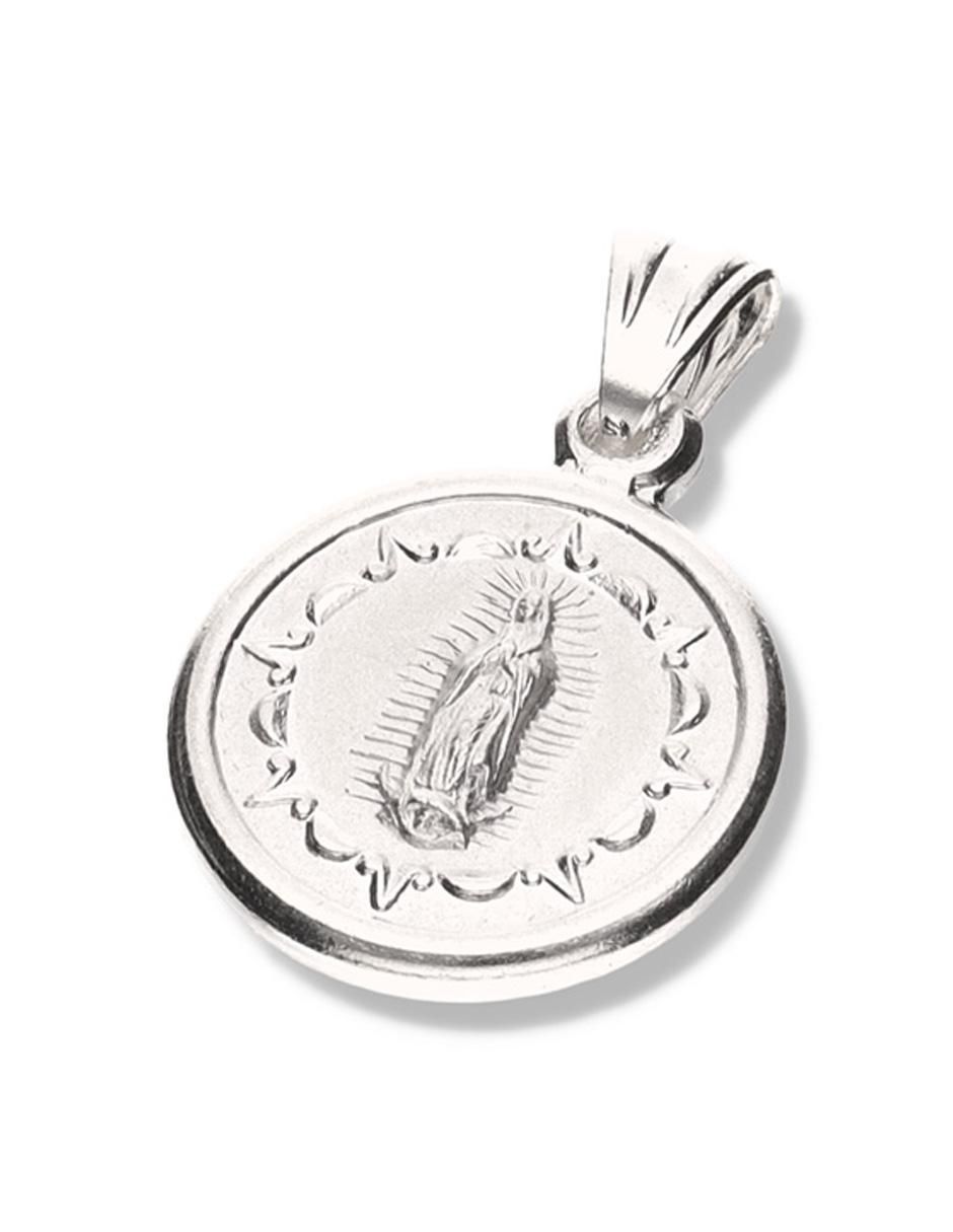 Medalla redonda virgen de guadalupe de plata P 925 2