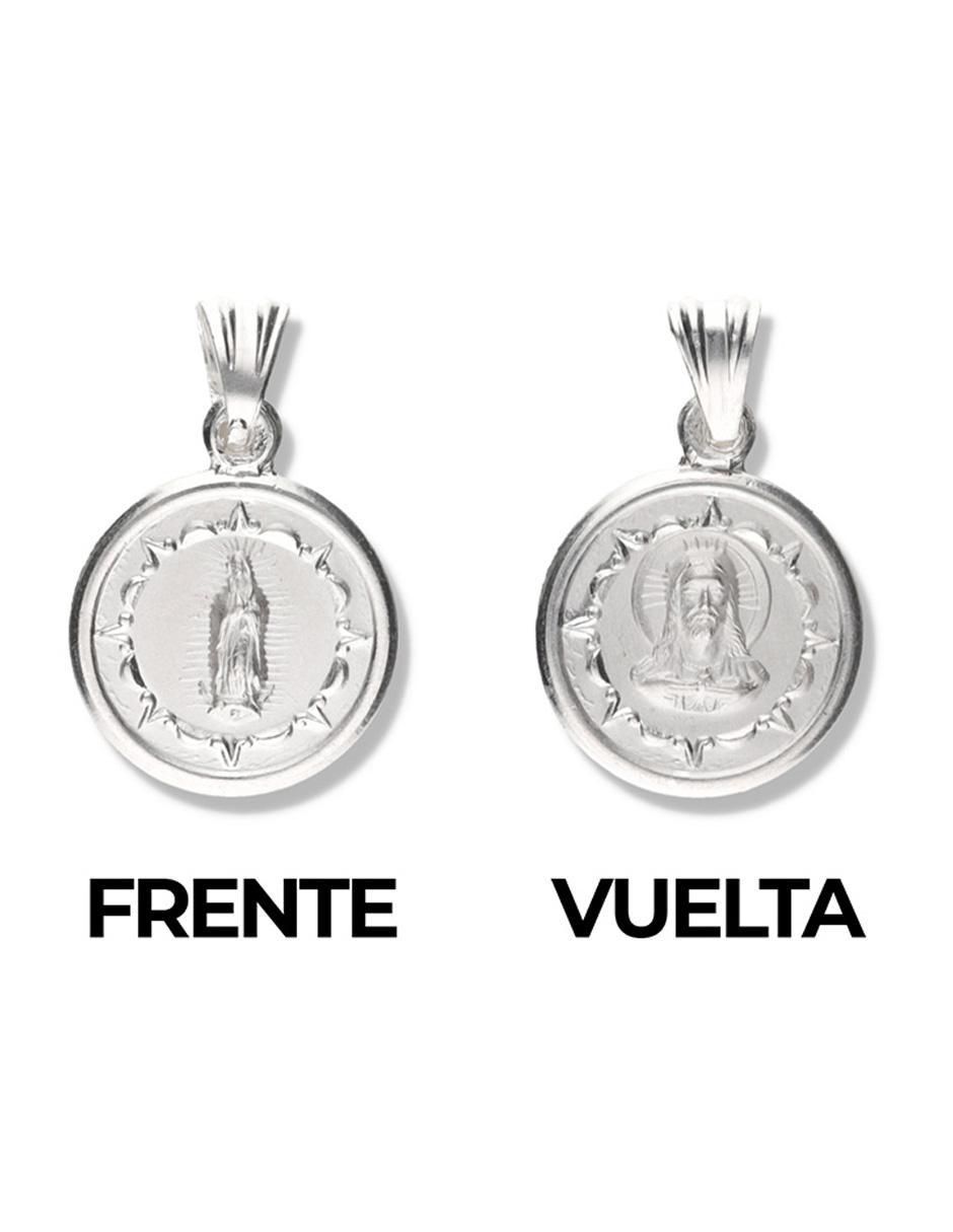 Medalla redonda virgen de guadalupe de plata P 925 3