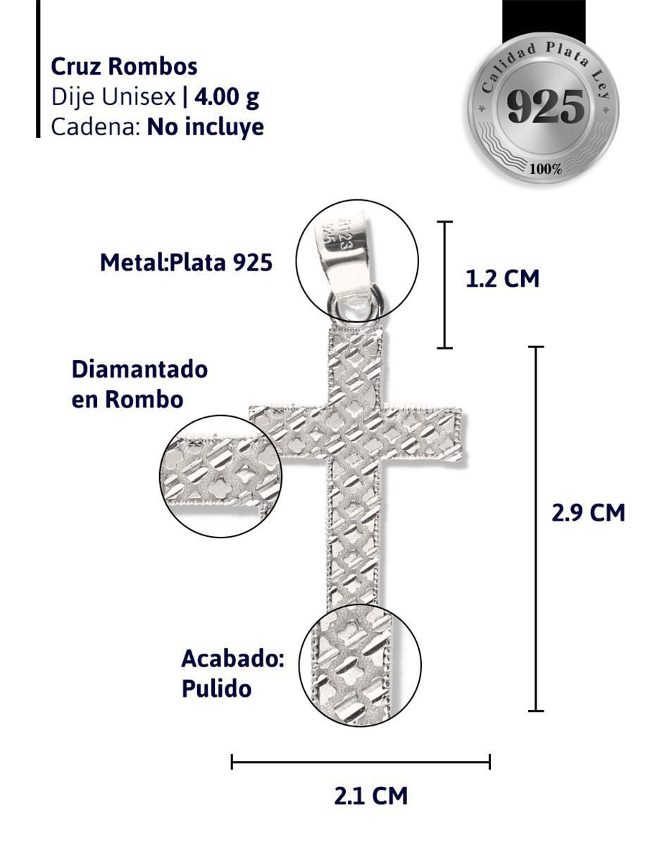 Dije de cruz Cristo de plata P 925 4