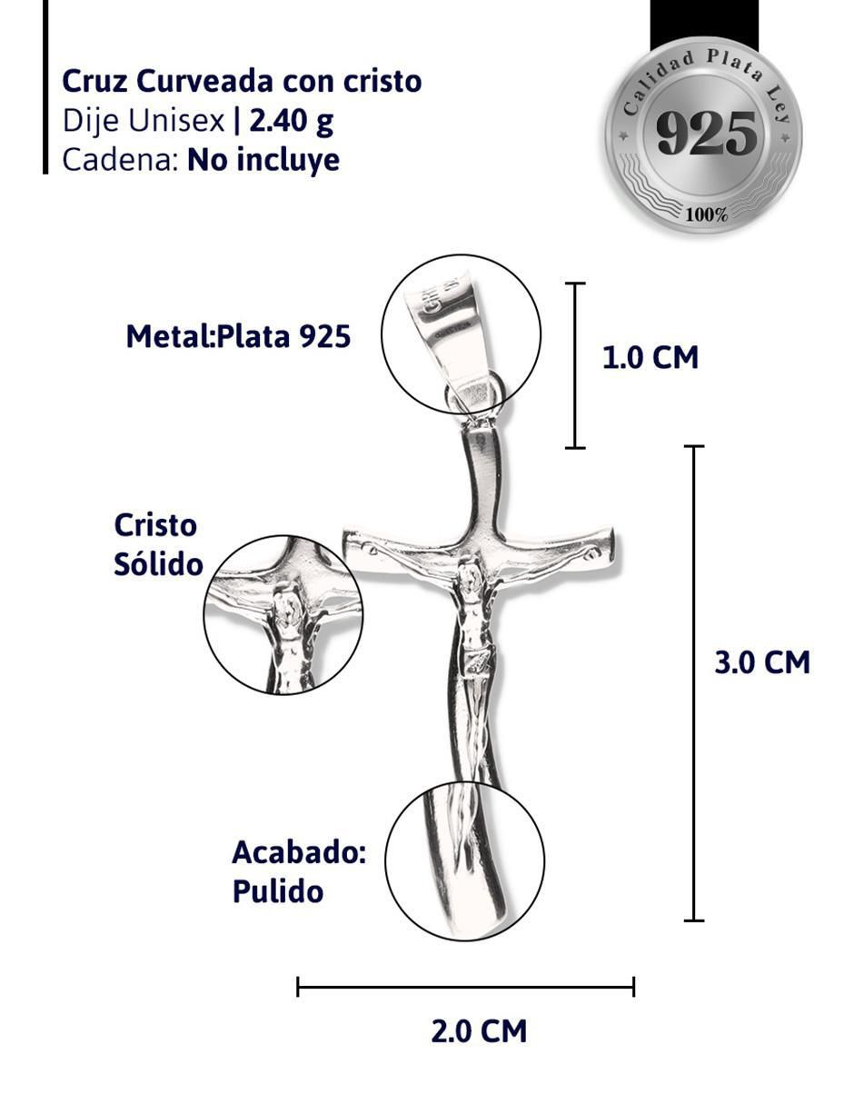 Dije de cruz cristo de plata P 925 3