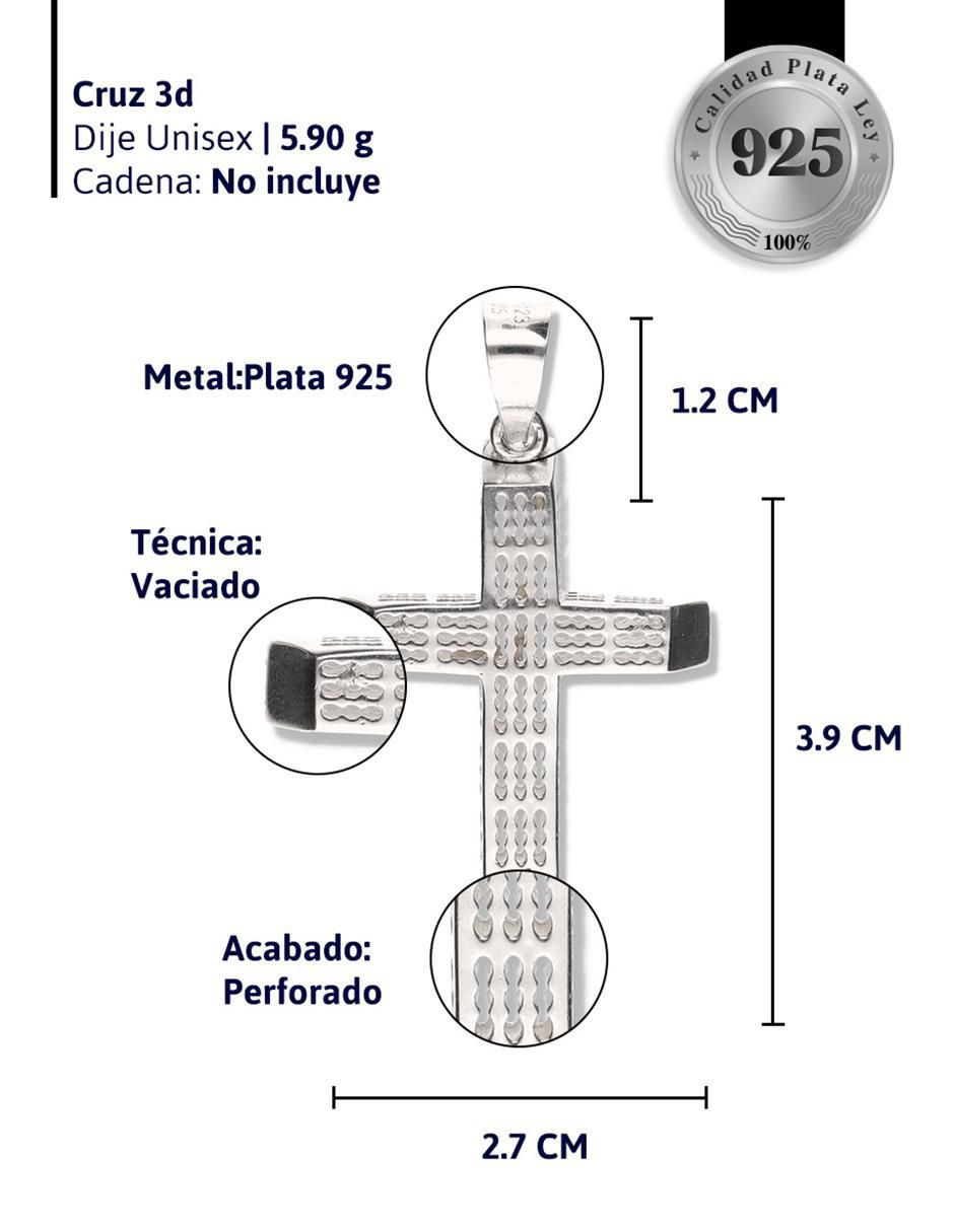 Dije de cruz cristo de plata P 925 4