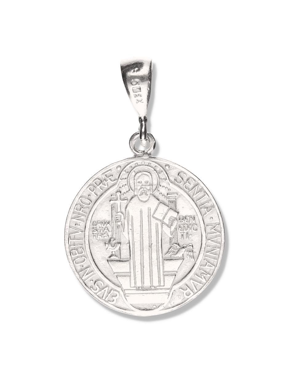 Medalla redonda san benito de plata P 925