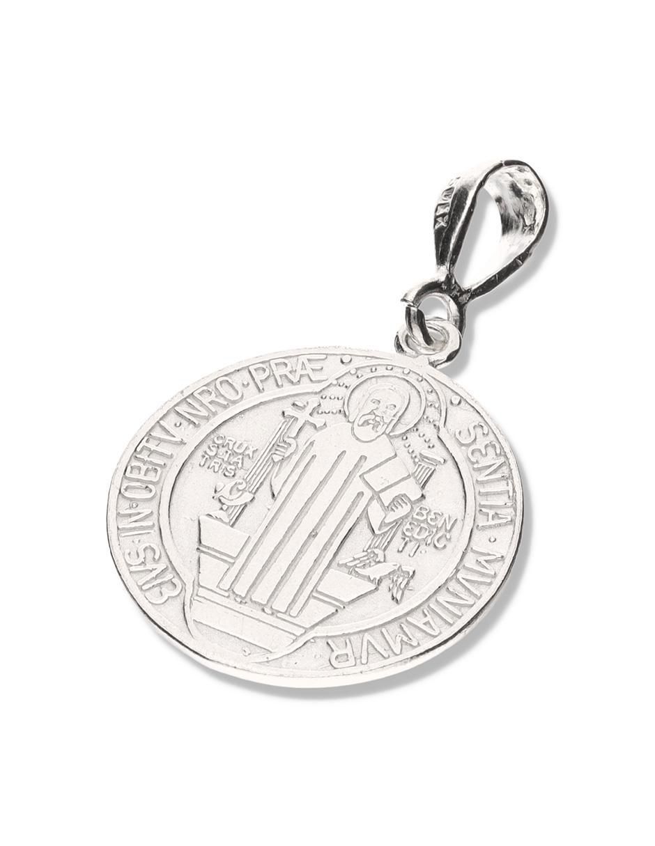 Medalla redonda san benito de plata P 925 2