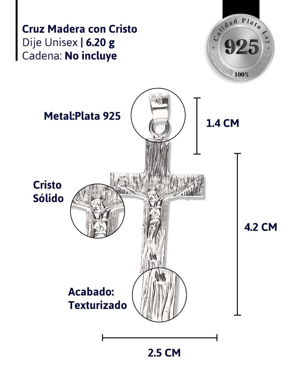 Dije de cruz cristo de plata P 925 3