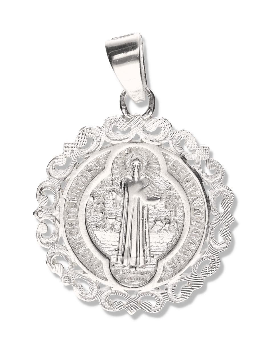 Medalla redonda san benito de plata P 925