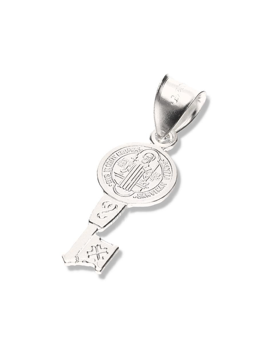 Dije de llave san benito de plata P 925 2