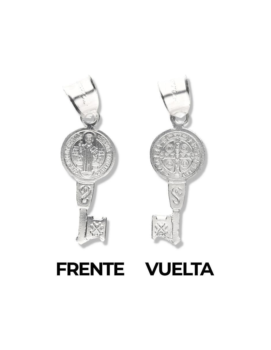 Dije de llave san benito de plata P 925 4