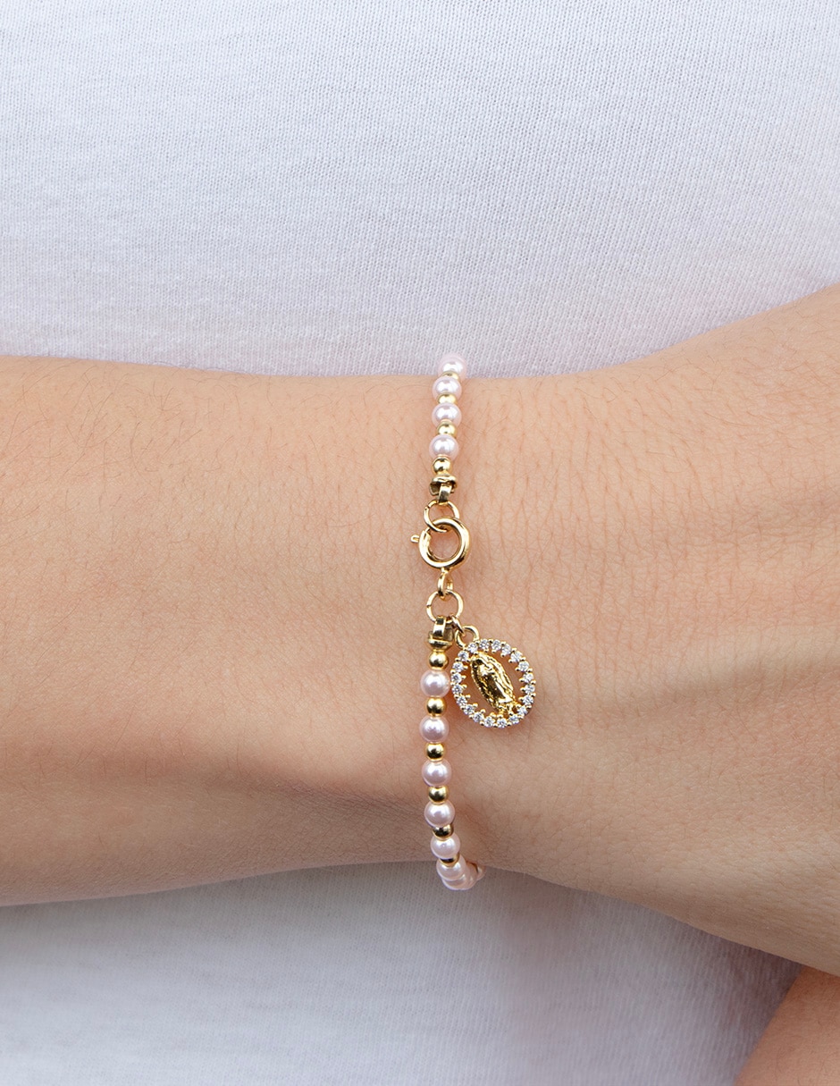 Pulsera Artre con perla de cristal 3