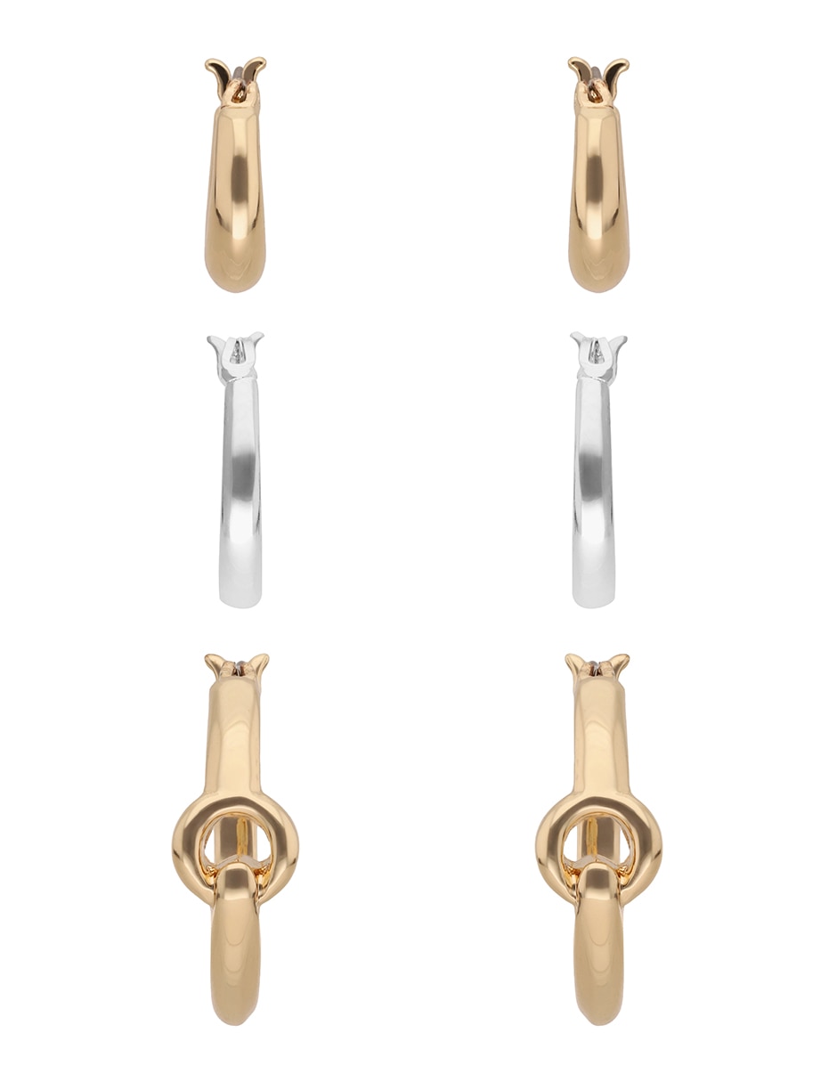 Set de aretes circulares Treasured Metal