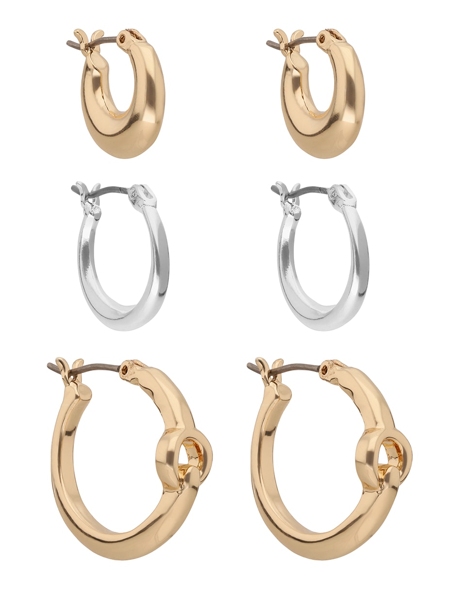 Set de aretes circulares Treasured Metal 2