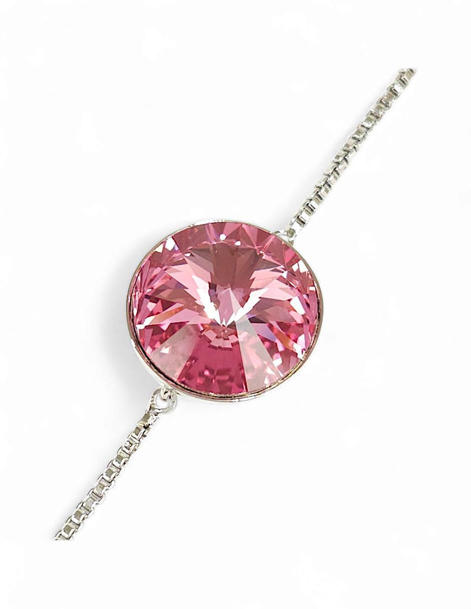 Pulsera con acabado baño rodio 6