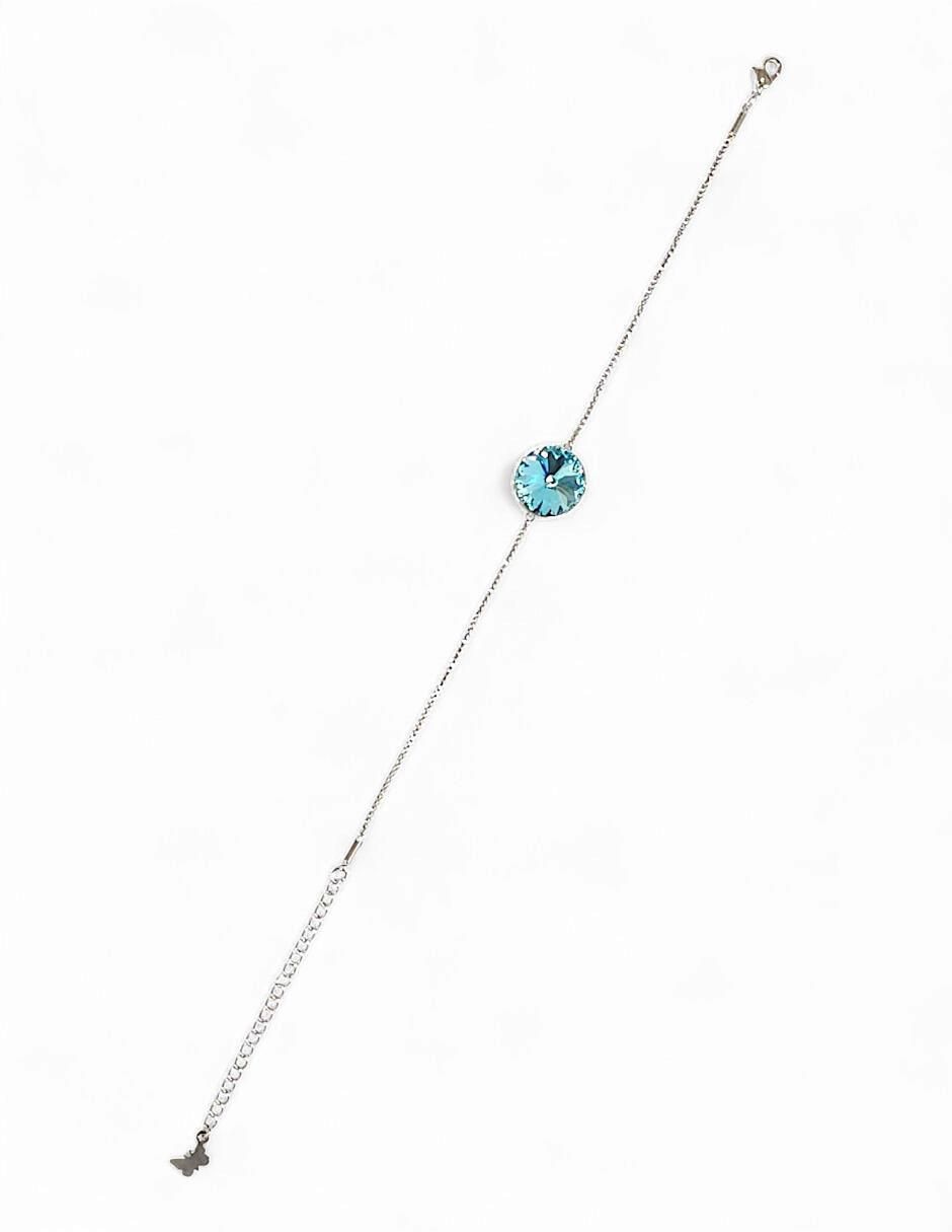 Pulsera con acabado baño rodio 2