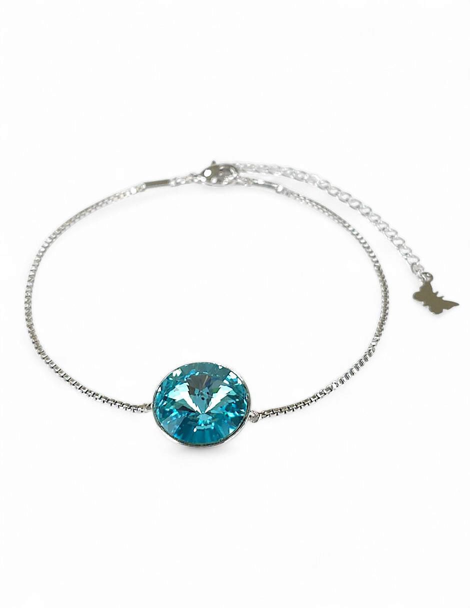 Pulsera con acabado baño rodio 3