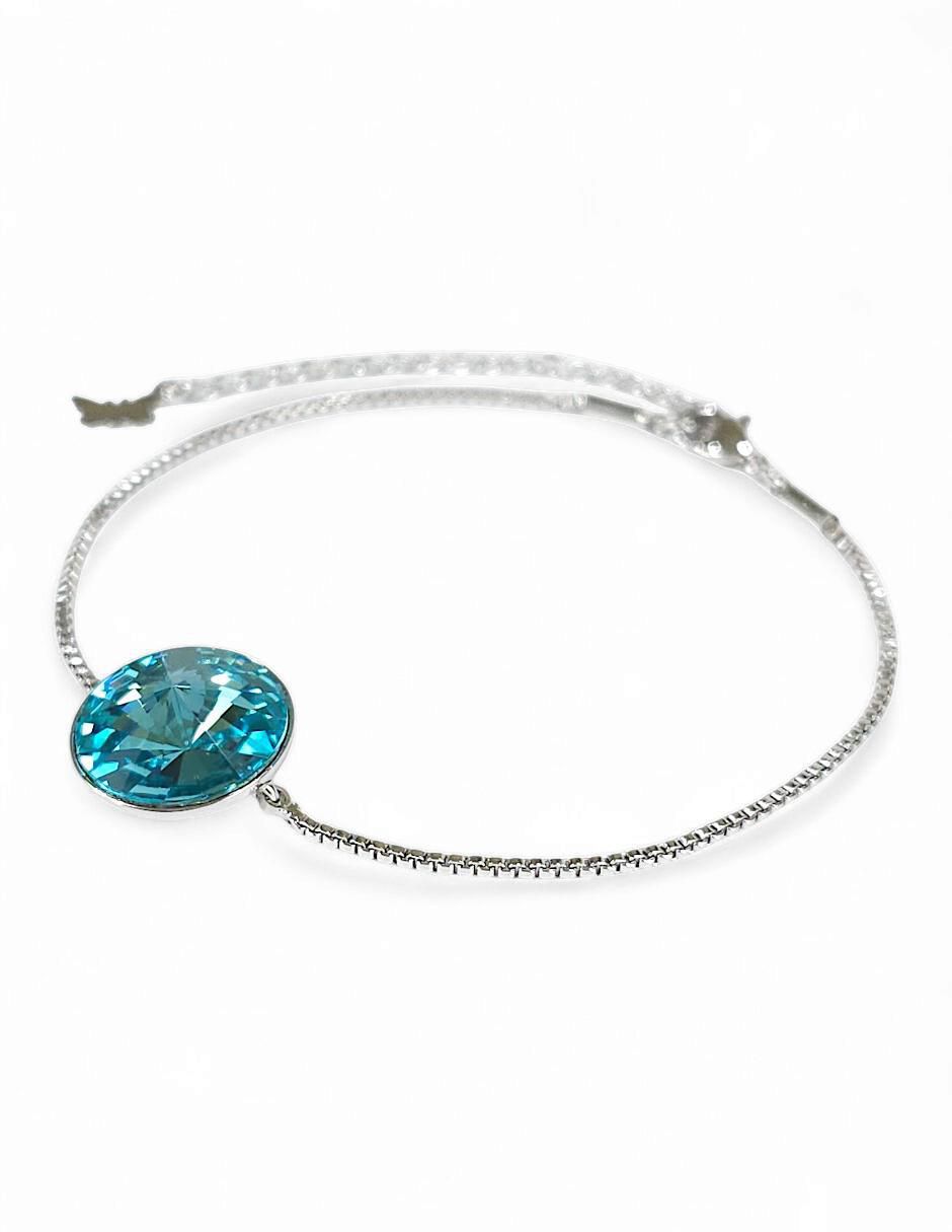 Pulsera con acabado baño rodio 4