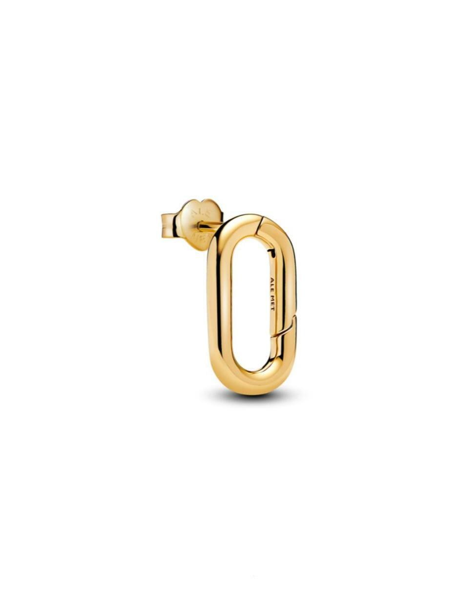 Aretes ovalados Me de plata P 925 con acabado baño de oro