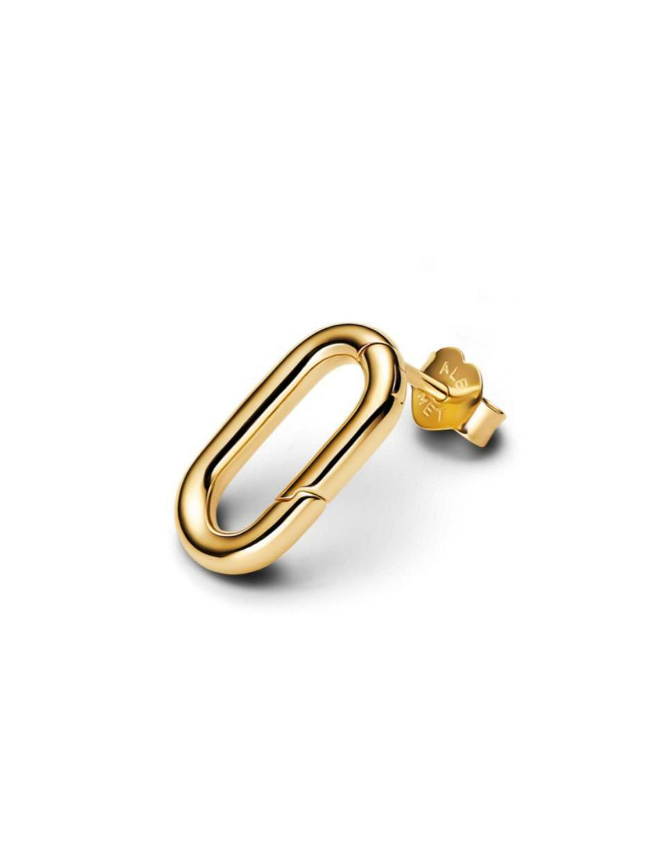 Aretes ovalados Me de plata P 925 con acabado baño de oro 2