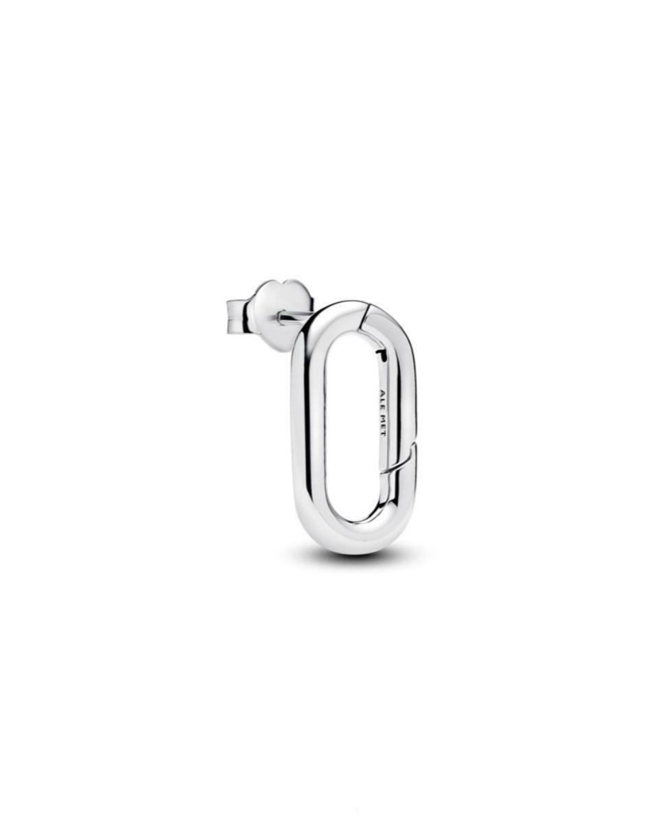 Aretes de eslabones Me de plata P 925 con acabado brillante 1