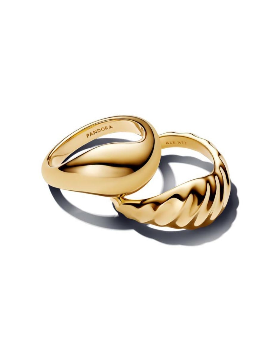 Anillo Essence de plata P 925 con acabado baño de oro 2