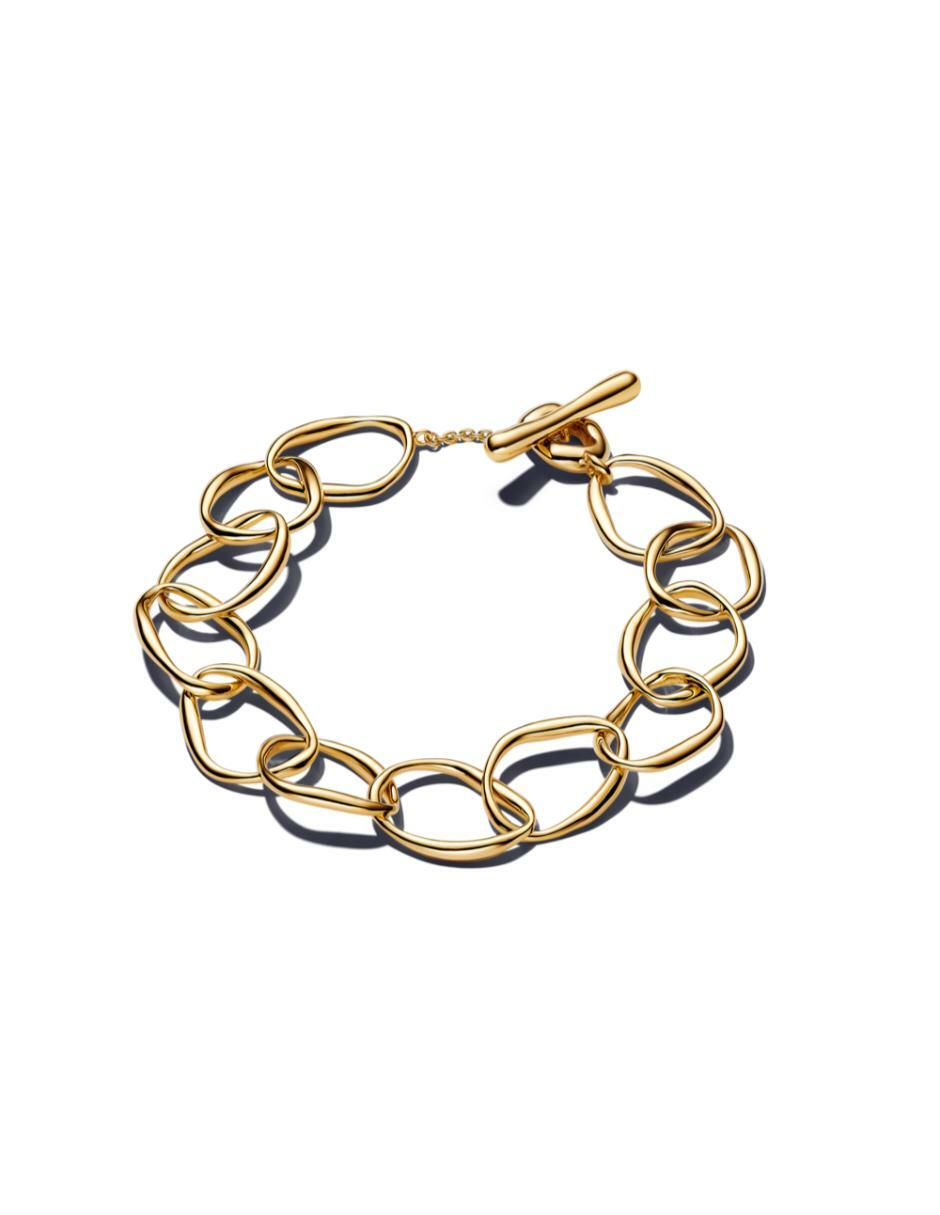 Brazalete de plata P 925 con acabado baño de oro