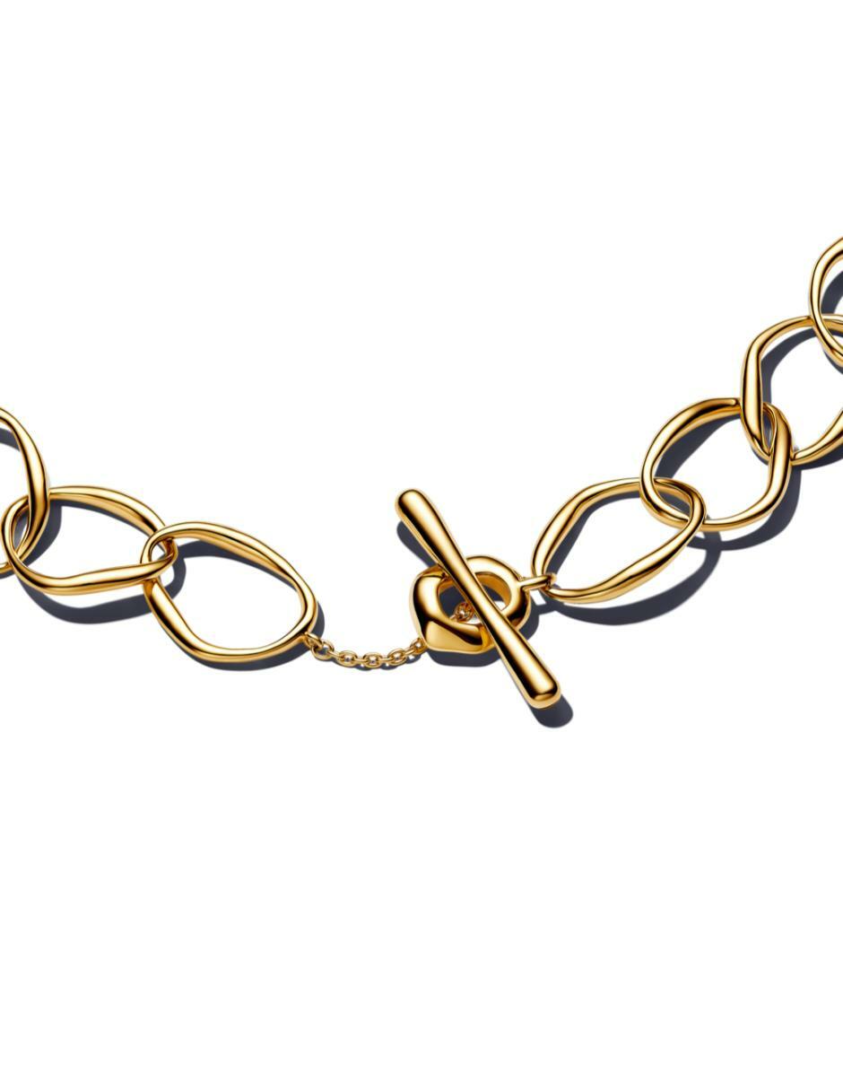 Brazalete de plata P 925 con acabado baño de oro 2