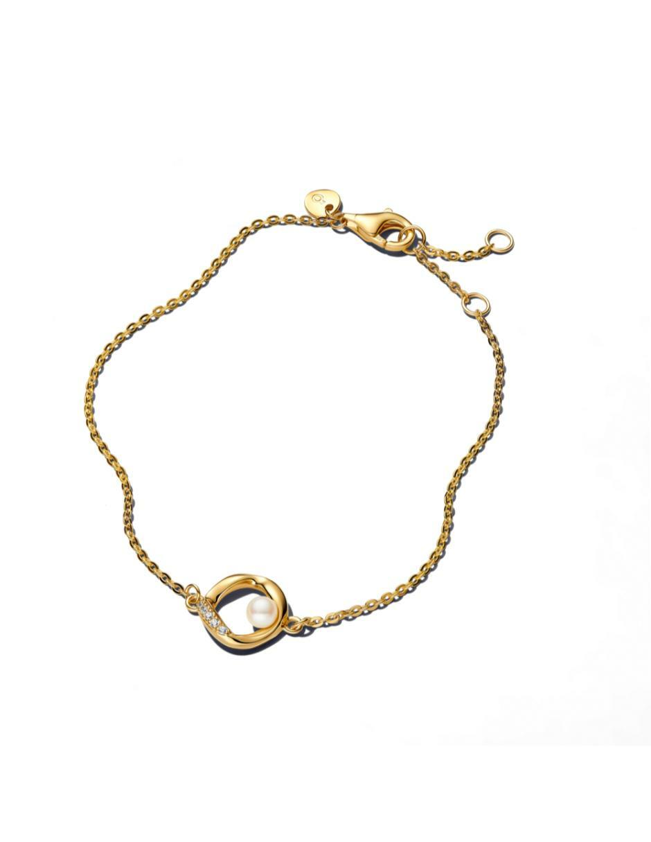 Brazalete de plata P 925 con acabado baño de oro