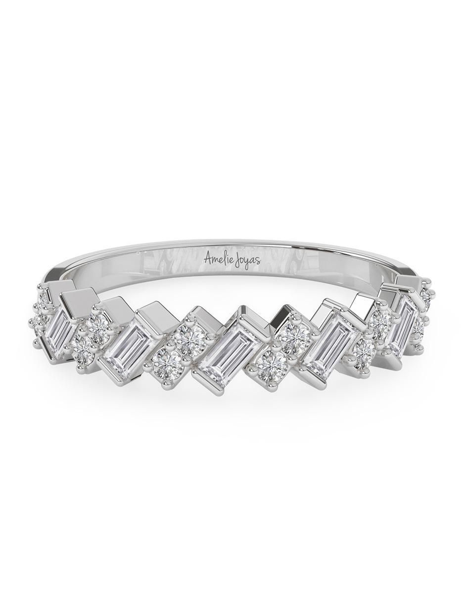 Anillo 14 k de oro zirconia pulido Anillo 14 k de oro zirconia pulido