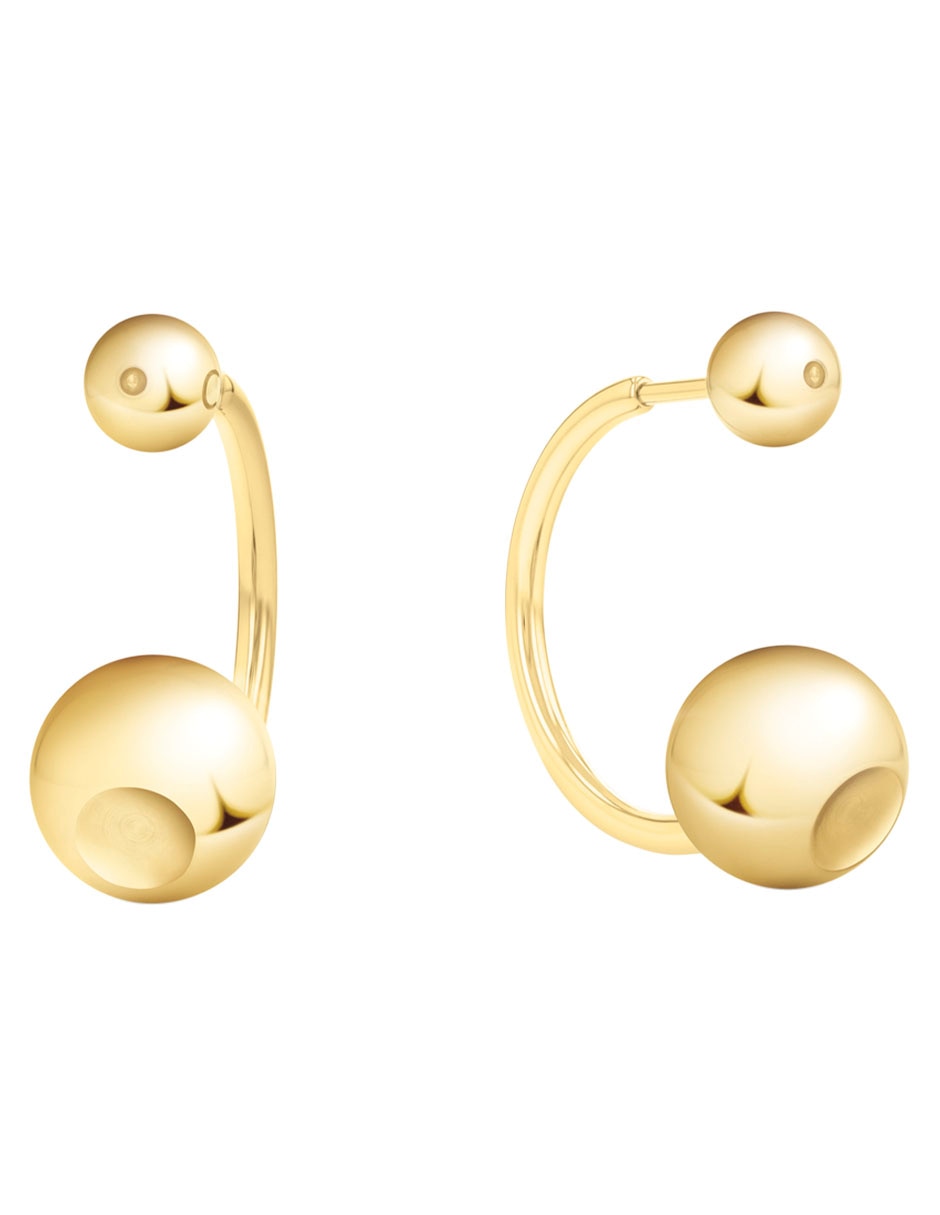 Aretes Sculptural Bubbles con acabado brillante