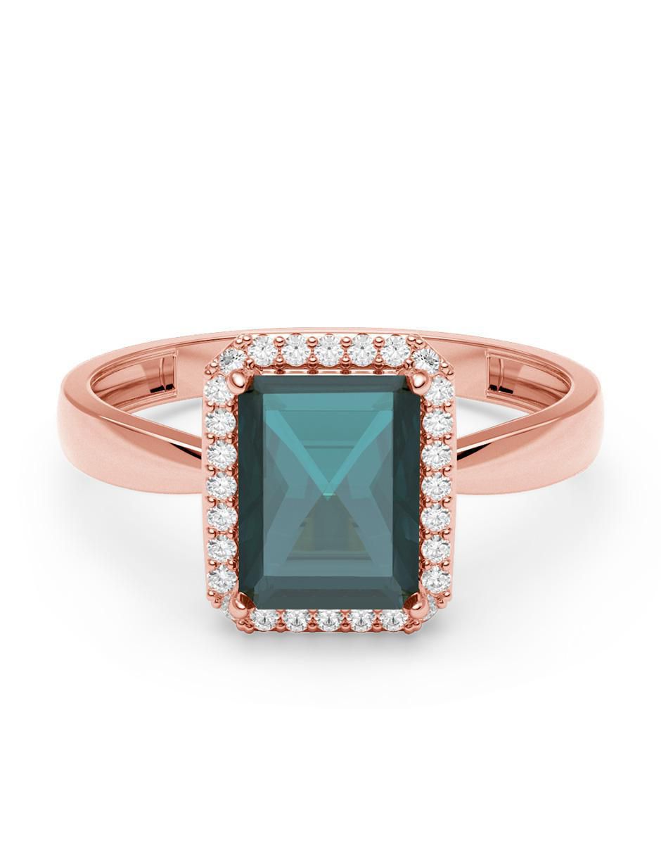 Anillo 10 k de oro zirconia pulido